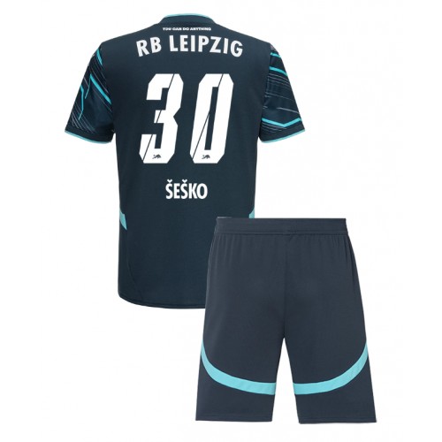 Fotballdrakt Barn RB Leipzig Benjamin Sesko #30 Tredjedraktsett 2024-25 Kortermet (+ Korte bukser)